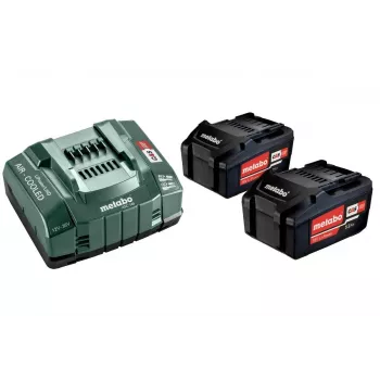 Metabo 18V LiHD 5.5Ah Batería y cargador ASC 145 Air Cooled Set (2 baterías)