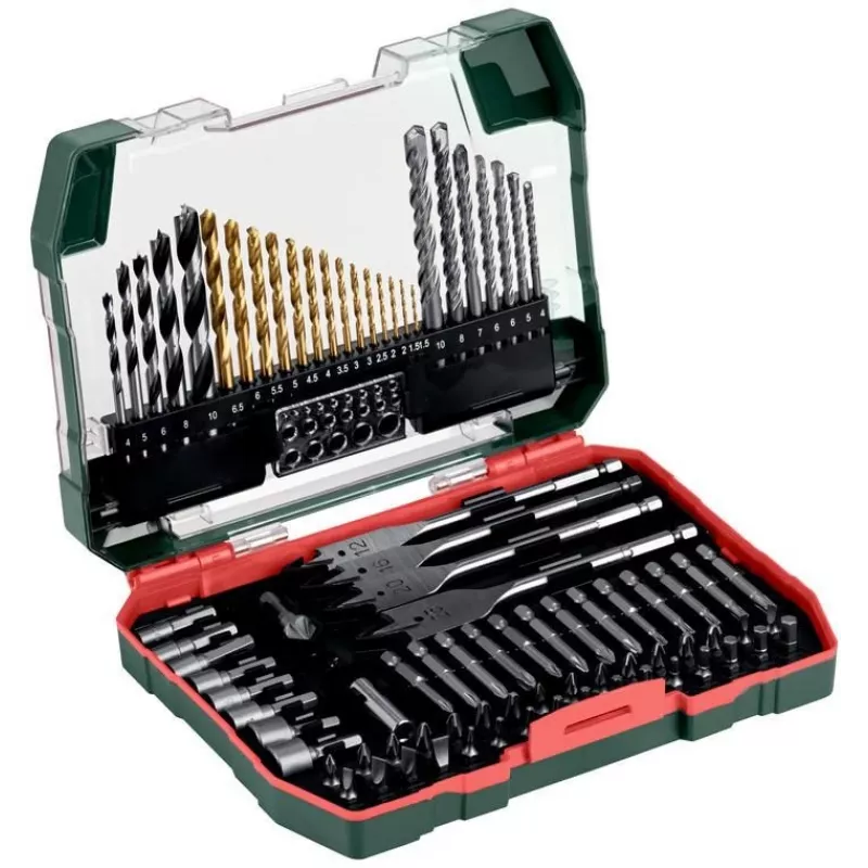 Juego de 86 brocas y puntas de destornillador Metabo 626708000 en maletín