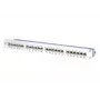 METZ CONNECT 130855C-E-90 Panel de parcheo Cat.6A blindado de 24 puertos 1U para montaje en rack, blanco