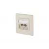 METZ CONNECT BTR E-DAT modul 8/8(8) UP toma de red empotrable CAT 6, 2 x RJ45, blanco perla RAL 1013 1309121001-E