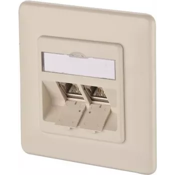 METZ CONNECT BTR E-DAT modul 8/8(8) UP toma de red empotrable CAT 6, 2 x RJ45, blanco perla RAL 1013 1309121001-E