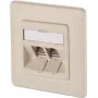 METZ CONNECT BTR E-DAT modul 8/8(8) UP toma de red empotrable CAT 6, 2 x RJ45, blanco perla RAL 1013 1309121001-E