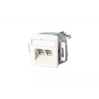 METZ CONNECT BTR IT CONNECT E-DAT 8/8(8) Ek Toma de datos empotrable, 2 x RJ-45, CAT 6, apantallada, blanco puro RAL 9010 1307444002-I