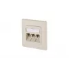 METZ CONNECT BTR IT CONNECT E-DAT modul 3x8(8) UP - Toma de red empotrable, 3 puertos RJ45, CAT 6, apantallada, Blanco perla (RAL 1013) 1309131001-E