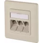 METZ CONNECT BTR IT CONNECT E-DAT modul 3x8(8) UP - Toma de red empotrable, 3 puertos RJ45, CAT 6, apantallada, Blanco perla (RAL 1013) 1309131001-E