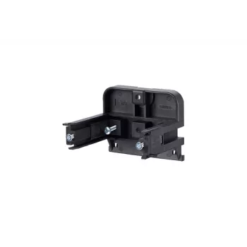 METZ CONNECT BTR 1308895510-I Soporte de montaje en T, horizontal, para canaleta de 55 mm, negro
