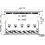 METZ CONNECT BTR UAE 25x8(8) Panel de parcheo Cat.6 apantallado, 25 puertos, 1U, gris claro 130887-E