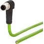 METZ CONNECT Cable de red M12 acodado a extremo abierto, 10m, SF/FTP, CAT 5e, libre de halógenos, verde