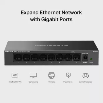 Switch de sobremesa Gigabit de 8 puertos MEU Mercusys MS108G