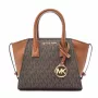 Michael Kors Jet Set Charm Bolso bandolera ovalado marrón Signature Coated Canvas