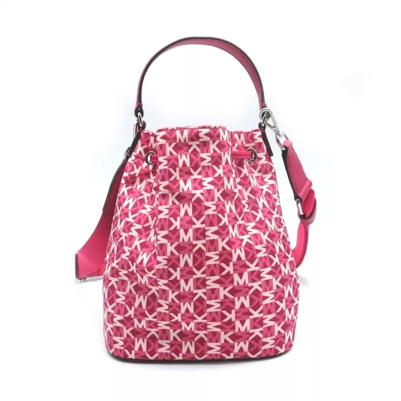 Michael Kor Jet Set Charm Bolso bandolera pequeño tipo cámara Dark Berry Piel Saffiano