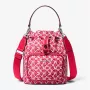 Michael Kor Jet Set Charm Bolso bandolera pequeño tipo cámara Dark Berry Piel Saffiano