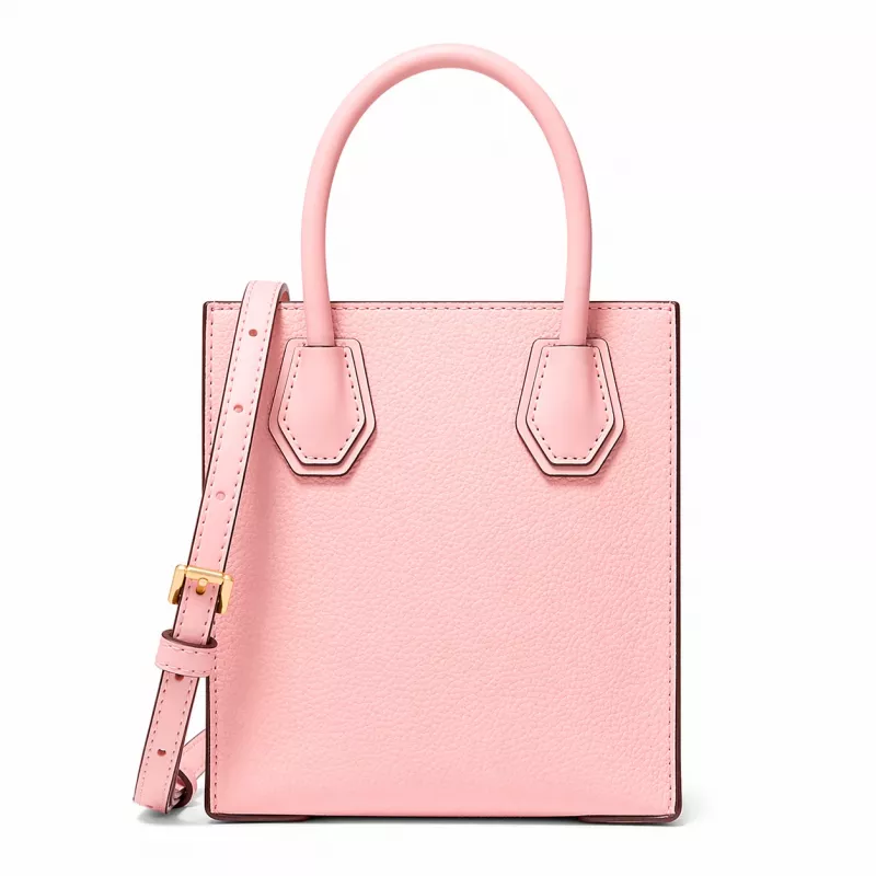 Michael Kore Mujer Bolso bandolera Ginny de piel Saffiano, Powder Blush, 15x17x6 cm