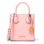 Michael Kore Mujer Bolso bandolera Ginny de piel Saffiano, Powder Blush, 15x17x6 cm
