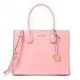 Michael Kors Greenwich Bolso bandolera satchel de mujer, Powder Blush, piel Saffiano, 32x26x14 cm