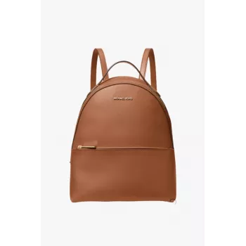 Michael Kors Hudson Mochila Luggage Brown Signature Coated Canvas Mujer 35F3G6HB6LLUG