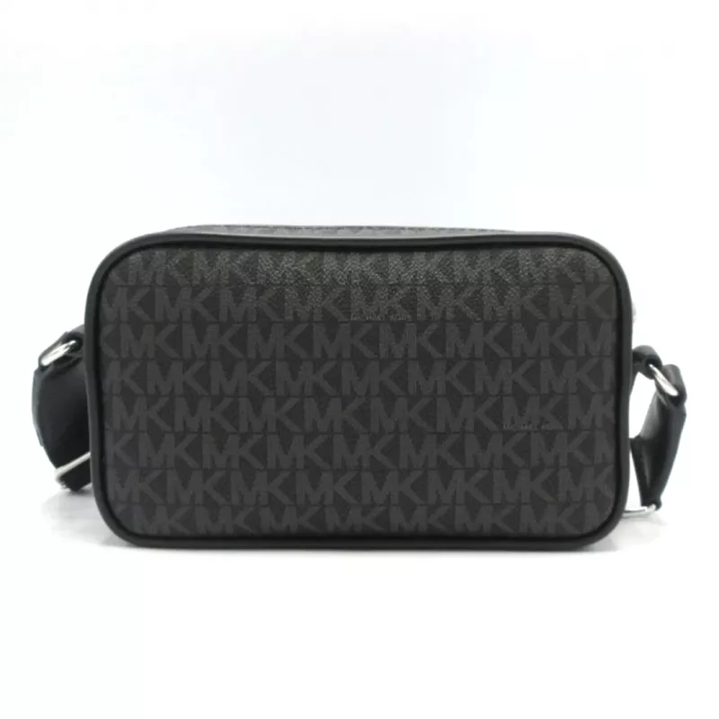 Michael Kors Jet Set bolso bandolera Black Signature Coated Canvas 35R5S2BC0BBLA