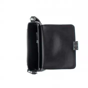 Michael Kors Jet Set Bolso bandolera negro lona recubierta con estampado de logotipo Signature