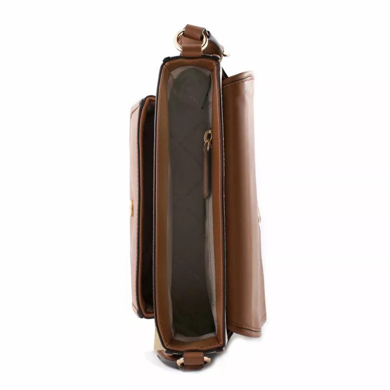 Michael Kors Jet Set Bolso bandolera Vanilla con logo impreso en lona recubierta 35R5G2BM8BVAN