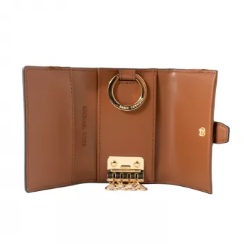 MICHAEL KORS Jet Set Travel tarjetero marrón PVC Signature