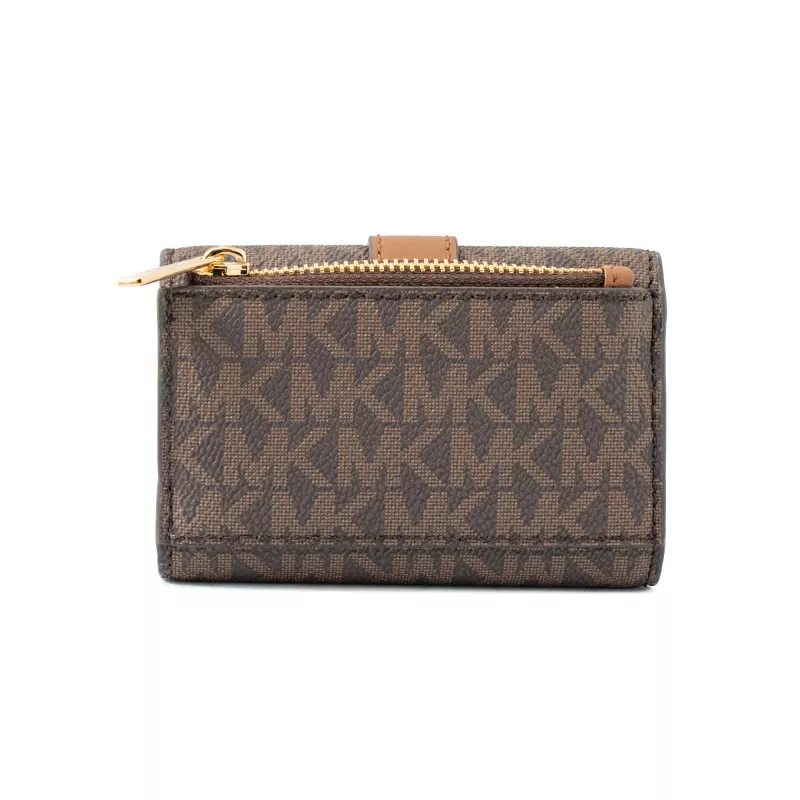 MICHAEL KORS Jet Set Travel tarjetero marrón PVC Signature