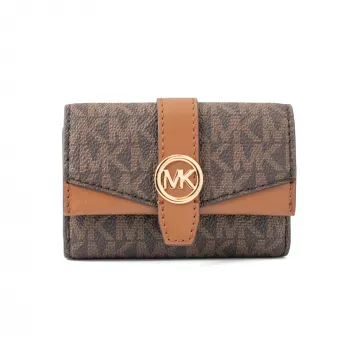 MICHAEL KORS Jet Set Travel tarjetero marrón PVC Signature