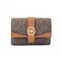 MICHAEL KORS Jet Set Travel tarjetero marrón PVC Signature