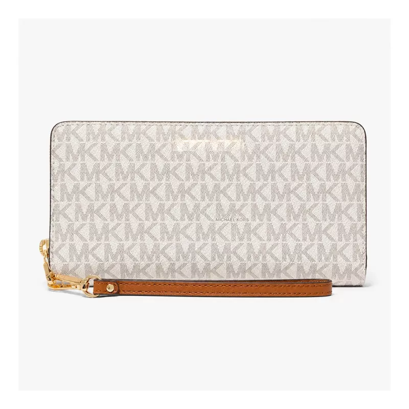 MICHAEL KORS Jet Set Travel cartera continental 35S6GTVE9BVAN en lona recubierta vainilla