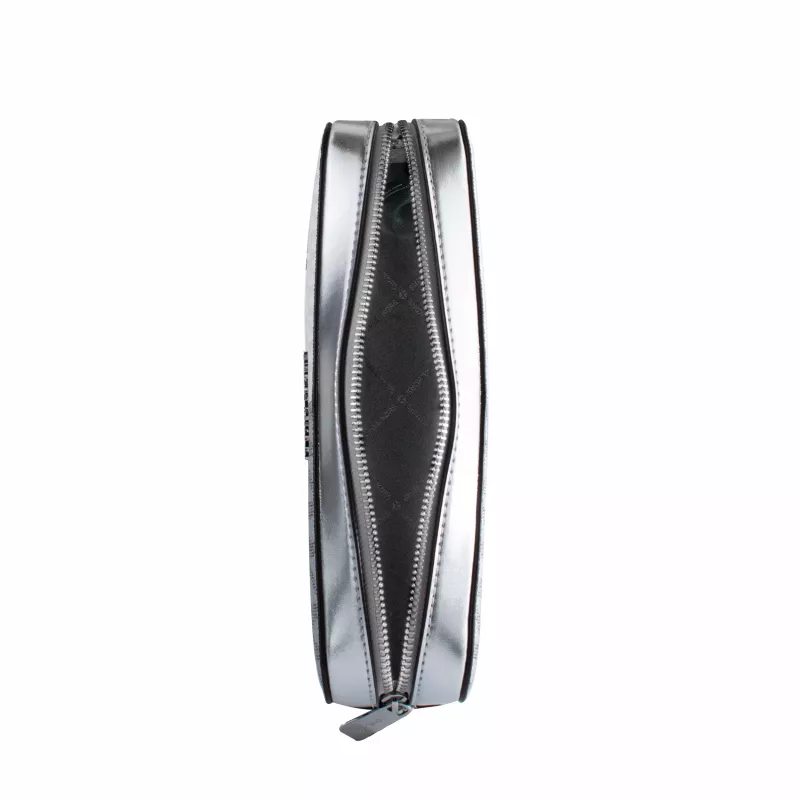 Michael Kors bolso bandolera Jet Set Travel 35F5STTC9YSIL Silver Signature lona recubierta