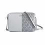 Michael Kors bolso bandolera Jet Set Travel 35F5STTC9YSIL Silver Signature lona recubierta