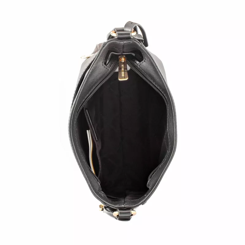 Michael Kors Jet Set Travel Bolso bandolera negro piel Saffiano 35S4GTVC5LBLA