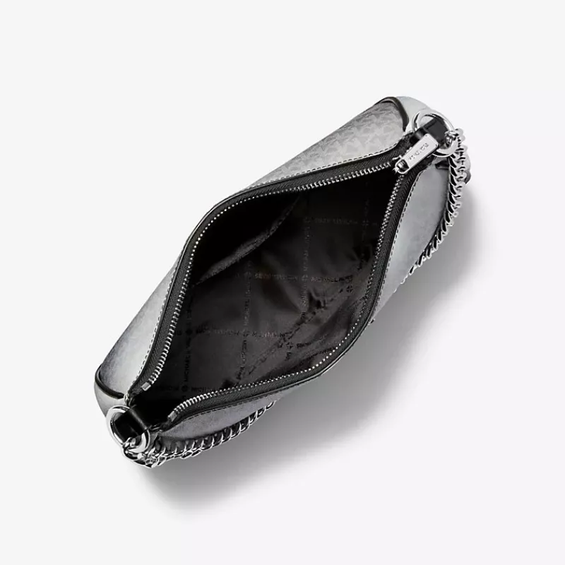 Michael Kors Jet Set Travel Bandolera Black Signature Coated Canvas