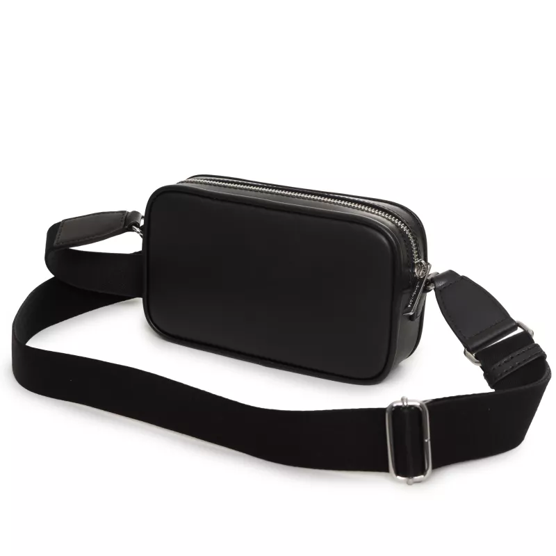 Michael Kors Jet Set Travel Bolso Bandolera Negro Estampado Signature Lona recubierta