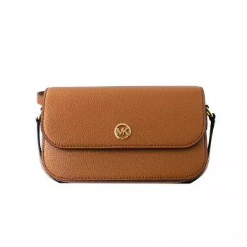 Michael Kors Jet Set Travel Bolso bandolera Luggage Lona recubierta con logotipo impreso Herrajes dorados