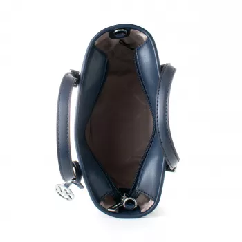 Michael Kors Jet Set Travel Bolso bandolera azul marino lona recubierta Signature