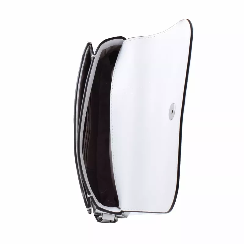 Michael Kors Jet Set Travel Bolso Bandolera Optic White Piel Saffiano 35F4STVC1LOPT