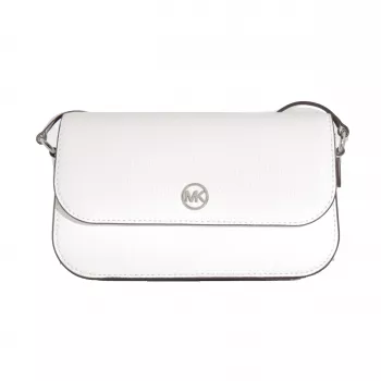 Michael Kors Jet Set Travel Bolso Bandolera Optic White Piel Saffiano 35F4STVC1LOPT