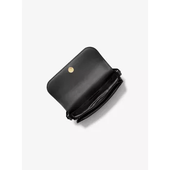 Michael Kors Jet Set Travel Bolso bandolera, piel Saffiano, negro, 21x14x4,5 cm
