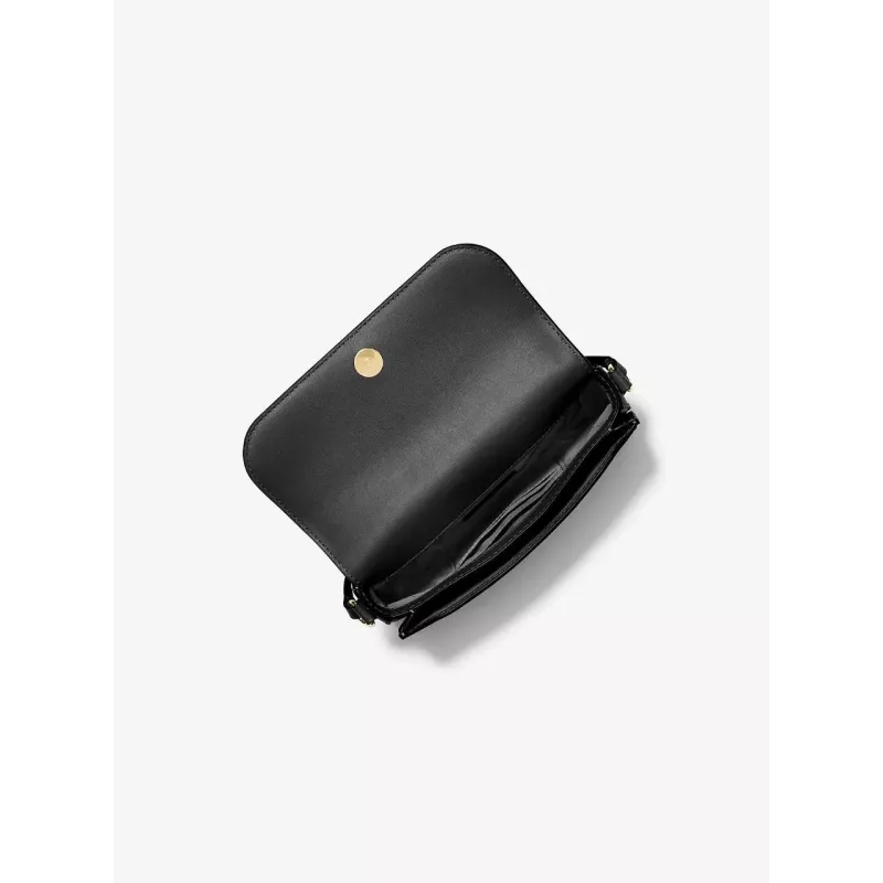 Michael Kors Jet Set Travel Bolso bandolera, piel Saffiano, negro, 21x14x4,5 cm
