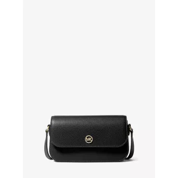 Michael Kors Jet Set Travel Bolso bandolera, piel Saffiano, negro, 21x14x4,5 cm