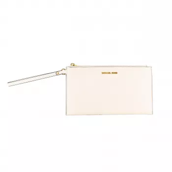 Bolso bandolera Michael Kors Jet Set Travel de piel Saffiano con herrajes dorados 25x14x2 cm