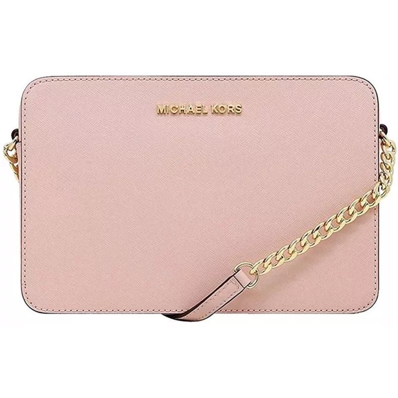 Michael Kors Jet Set Travel Bolso cruzado Piel Saffiano Powder Blush 35T8GTTC9LPWB