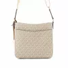 Michael Kors bolso bandolera Jet Set Travel Vanilla Signature lona recubierta 22x20x7 cm