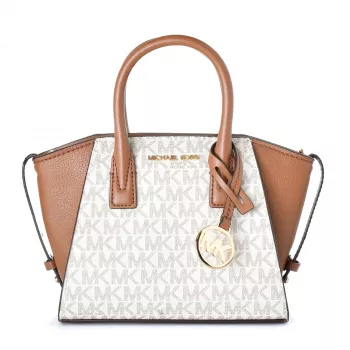Michael Kors Jet Set Travel bolso bandolera Vanilla Signature lona recubierta