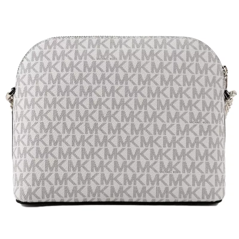 Michael Kors Bolso bandolera Jet Set Travel Vanilla Signature Coated Canvas herrajes dorados 35F1GTVC6B