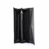 Michael Kors Jet Set Travel Monedero continental grande con cremallera piel Saffiano negro tonos dorados