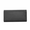 Michael Kors Jet Set Travel Monedero continental grande con cremallera piel Saffiano negro tonos dorados