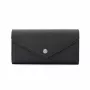 Michael Kors Jet Set Travel Monedero continental grande con cremallera piel Saffiano negro tonos dorados
