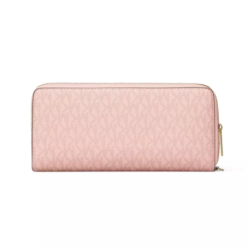 MICHAEL KORS Jet Set Travel Powder Blush bolso de muñeca de piel Saffiano 35R4GTVT3VPOW