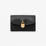 Michael Kors Jet Set Travel Tarjetero con monedero de piel Saffiano negro tono dorado